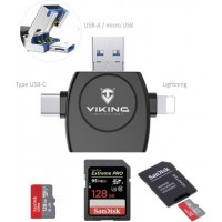 VIKING ČTEČKA PAMĚŤOVÝCH KARET V4 USB3.0 4V1 bílá [1]