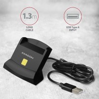 AXAGON CRE-SM2, USB externí čtečka 4-slot Smart card/ID card (eObčanka) + SD/microSD/SIM [6]