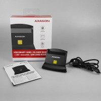 AXAGON CRE-SM2, USB externí čtečka 4-slot Smart card/ID card (eObčanka) + SD/microSD/SIM [7]