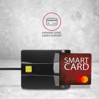AXAGON CRE-SM3, USB externí FlatReader čtečka kontaktních karet Smart card (eObčanka) [3]
