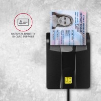 AXAGON CRE-SM3, USB externí FlatReader čtečka kontaktních karet Smart card (eObčanka) [5]