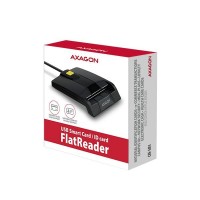 AXAGON CRE-SM3, USB externí FlatReader čtečka kontaktních karet Smart card (eObčanka) [6]