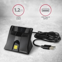 AXAGON CRE-SM4, USB externí StandReader čtečka kontaktních karet Smart card (eObčanka) [3]
