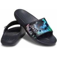 Dámské nazouváky (pantofle) Classic Crocs TieDye Graphic Slide - Black [4]