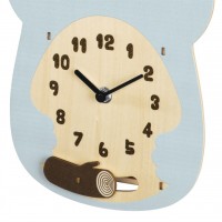 Hama Koala, dětské nástěnné hodiny, dřevěné, tichý chod [3]