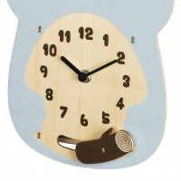 Hama Koala, dětské nástěnné hodiny, dřevěné, tichý chod [4]