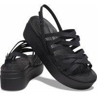 Dámské sandály Crocs Brooklyn Strappy Low Wedge - Black [4]