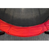 Trampolína G21 SpaceJump, 305 cm, červená, s ochrannou sítí + schůdky zdarma [6]