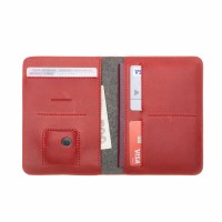 Kožená peněženka FIXED Smile Passport se smart trackerem FIXED Smile PRO, velikost cestovního pasu, červená [3]