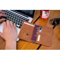 Kožená peněženka FIXED Smile Passport se smart trackerem FIXED Smile PRO, velikost cestovního pasu, hnědá [7]