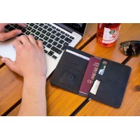 Kožená peněženka FIXED Smile Passport se smart trackerem FIXED Smile PRO, velikost cestovního pasu, černá [7]