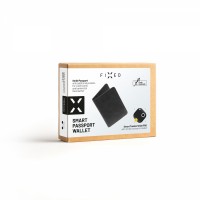 Kožená peněženka FIXED Smile Passport se smart trackerem FIXED Smile PRO, velikost cestovního pasu, černá [8]
