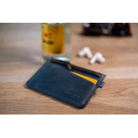 Kožená peněženka FIXED Smile Coins se smart trackerem FIXED Smile Pro, modrá [8]