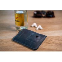 Kožená peněženka FIXED Smile Coins se smart trackerem FIXED Smile Pro, modrá [9]