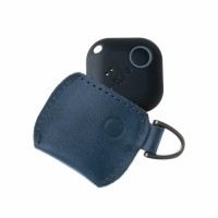 Kožené pouzdro FIXED Smile Case se smart trackerem FIXED Smile Pro, modré [1]