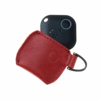 Kožené pouzdro FIXED Smile Case se smart trackerem FIXED Smile Pro, červené [1]