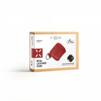 Kožené pouzdro FIXED Smile Case se smart trackerem FIXED Smile Pro, červené [4]