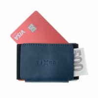 Kožená peněženka FIXED Tiny Wallet z pravé hovězí kůže, modrá [1]