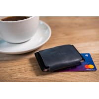 Kožená peněženka FIXED Tiny Wallet z pravé hovězí kůže, modrá [4]