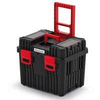 Modulární kufr na nářadí s transp. kolečky HEAVY černý 450x360x640 [4]