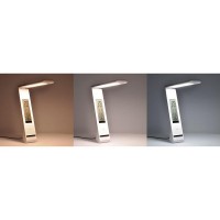 Solight LED stolní lampička nabíjecí, 5W, display, změna chromatičnosti, USB, bílá [2]