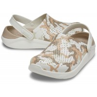 Dámské nazouváky (pantofle) Crocs LiteRide Printed Camo Clog - Almost White [5]