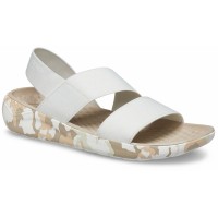 Dámské sandály Crocs LiteRide Printed Camo Stretch Sandal - Almost White [1]