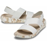 Dámské sandály Crocs LiteRide Printed Camo Stretch Sandal - Almost White [4]