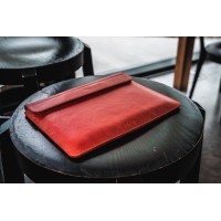 Kožené pouzdro FIXED Oxford pro Apple MacBook 12", červené [5]
