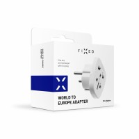 Adaptér FIXED EU Adapter pro zapojení UK, US, AUS nabíječek do EU zásuvek, bílý [5]
