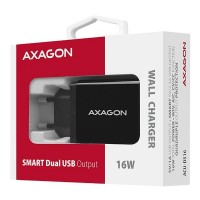 AXAGON ACU-DS16, SMART nabíječka do sítě, 2x USB výstup 5V/2.2A + 5V/1A, 16W [7]