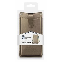 Pouzdro na krk Cellularline Mini Bag pro mobilní telefony, bronzový [3]