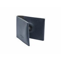 Kožená peněženka FIXED Wallet for AirTag z pravé hovězí kůže, modrá [1]
