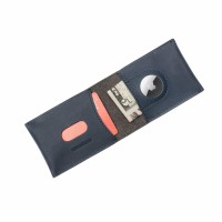 Kožená peněženka FIXED Wallet for AirTag z pravé hovězí kůže, modrá [8]