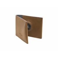 Kožená peněženka FIXED Wallet for AirTag z pravé hovězí kůže, hnědá [1]