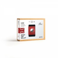 Kožená peněženka FIXED Tiny Wallet for AirTag z pravé hovězí kůže, červená [5]