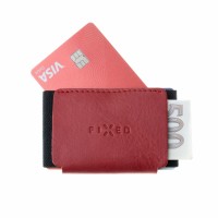 Kožená peněženka FIXED Tiny Wallet for AirTag z pravé hovězí kůže, červená [7]