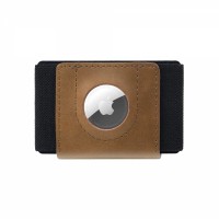 Kožená peněženka FIXED Tiny Wallet for AirTag z pravé hovězí kůže, hnědá [1]