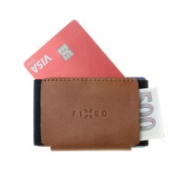 Kožená peněženka FIXED Tiny Wallet for AirTag z pravé hovězí kůže, hnědá [2]