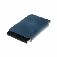 Kožená peněženka FIXED Tiny Wallet for AirTag z pravé hovězí kůže, modrá [3]