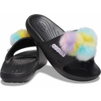 Dámské pantofle (nazouváky) Classic Crocs Fur Sure Slide - Black [4]