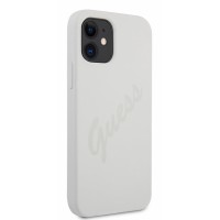 GUHCP12SLSVSCR Guess Silicone Vintage Zadní Kryt pro iPhone 12 mini 5.4 Cream [2]