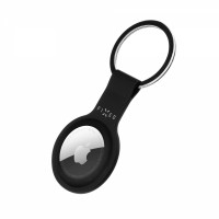 Silikonové pouzdro s kroužkem FIXED Silky pro Apple AirTag, černé [1]