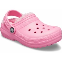 Dětské zimní pantofle (nazouváky) Crocs Classic Lined Clog Kids, Pink Lemonade [2]