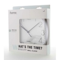 Hama PG-220, nástěnné hodiny, průměr 22 cm, tichý chod, bílé [3]