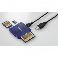 Hama multi čtečka karet USB 2.0, SD/microSD/CF, modrá [1]