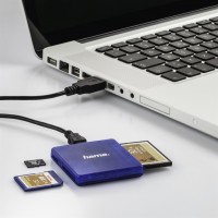 Hama multi čtečka karet USB 2.0, SD/microSD/CF, modrá [2]