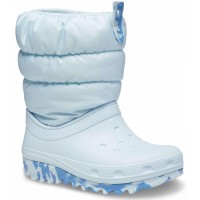 Crocs Classic Neo Puff Boot Kids - Mineral Blue, C10 (27-28)-1