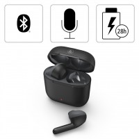 Hama Bluetooth sluchátka Freedom Light, pecky, nabíjecí pouzdro, černá [5]