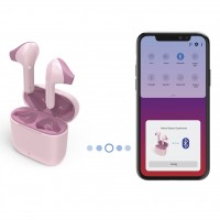 Hama Bluetooth sluchátka Freedom Light, pecky, nabíjecí pouzdro, růžová [7]